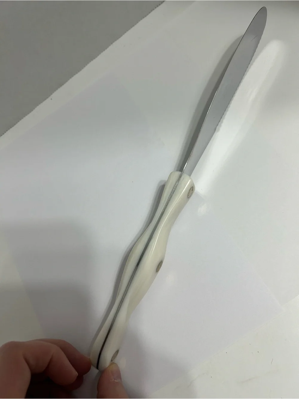 Cutco #1769 Pearl White Serrated Mix And Spread Slice Spatula Spreader 5